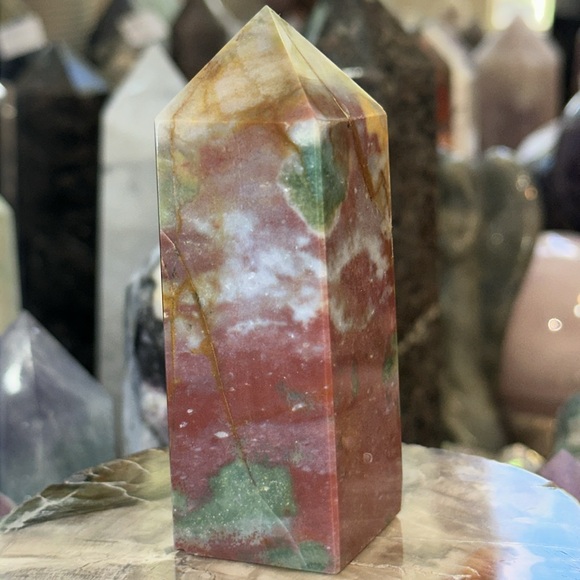 🎄SALE🎄 Ocean Jasper 4 Sided Crystal Point! - Picture 5 of 5
